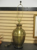 Heavy Antique Brass Table Lamp