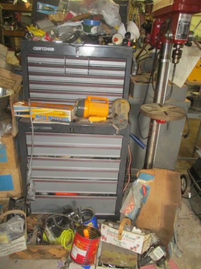 Craftsman 10 Drawer Tool Box on 6 Drawer Chest FULL of Tools