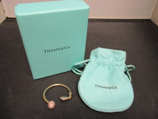Tiffany & Co. Sterling Silver Golf Key Ring in Box