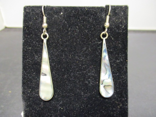 Sterling Silver Abalone Drop Earrings