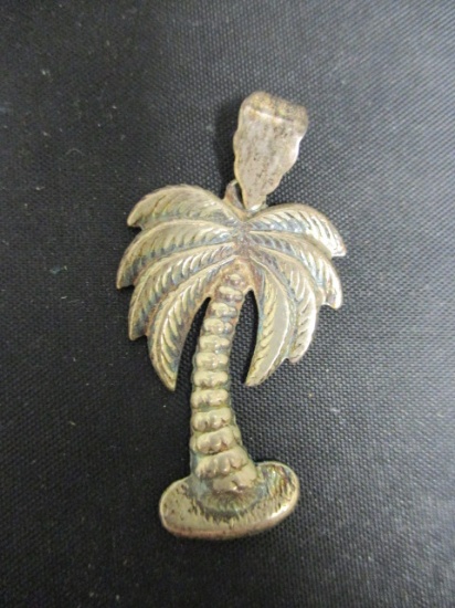 Sterling Silver Palmetto Tree Pendant