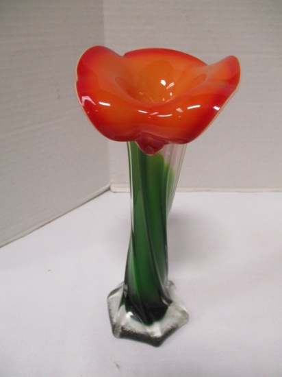 Art Glass Cana Lily Vase