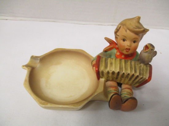 Vintage Goebel Hummel "Let's Sing" Accordion Boy Ashtray