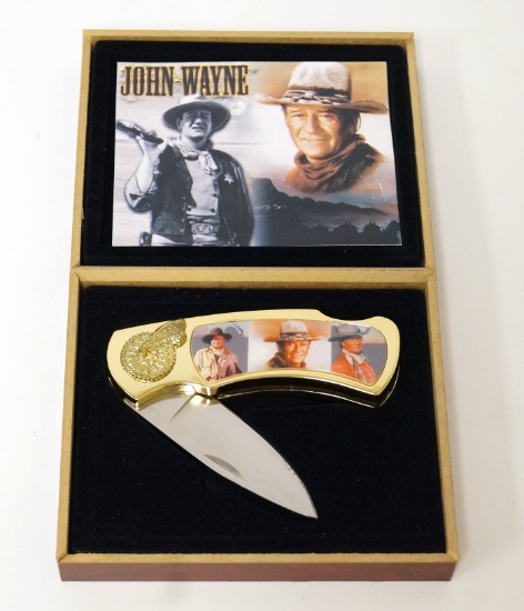 John Wayne Pocket Knife in Case