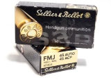 100rds. of Sellier & Bellot .45 Auto 230gr. FMJ Ammunition