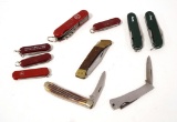 Assortment of 10 Pocket Knives