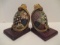 Pair of Colorful Resin Shield Bookends