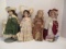 Vintage Effanbee Collection of Grandes Dames Four Seasons Dolls on Stands