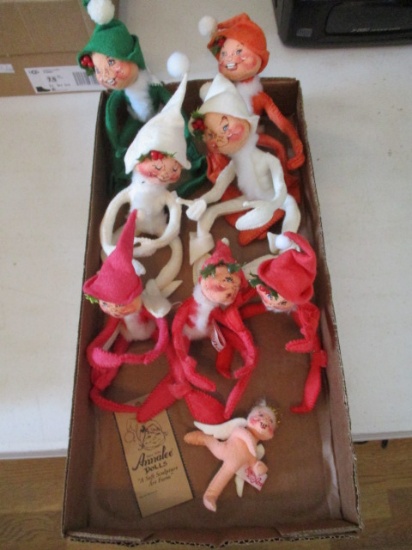 Seven Annalee  Christmas Elves and Cherub