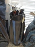 Small Blue Golf Bag with Penn FireSet Irons and Ping Darby Putter