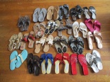 23 Pair of Gently Worn Designer/Name Brand Sandals and Slides