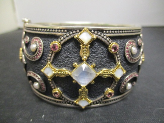Konstantino Sterling Silver Cuff Bracelet w/ 18k Gold Accents