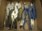 Three Pittsburgh Vise Clamp Pliers and Five Non-Slip Grip Pliers