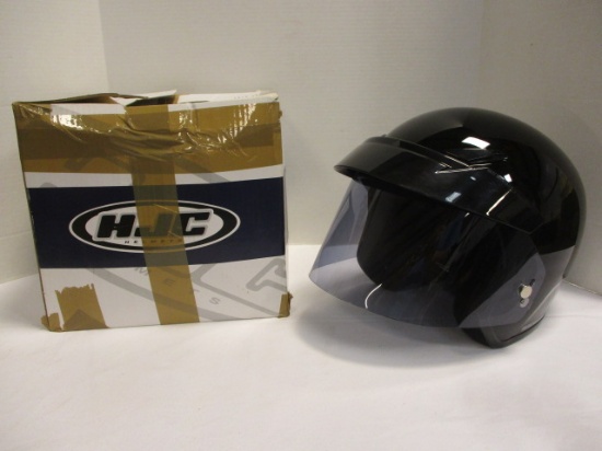 Like New HJC Helmets Model CS-5N Black Helmet with Tinted Face Shield