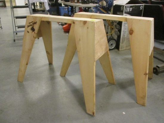 Pair of Burro Brand Wood Saw Horses