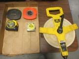 Komelon USA Corp. 300' Fiberglass Tape, Stanley 100', 25', 16' Tapes and Lufkin