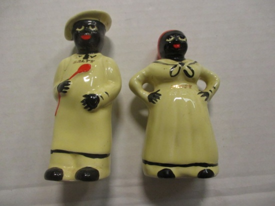 Vintage Mammy and Uncle Moses Salt and Pepper Shakers