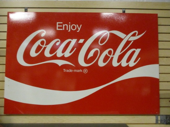 New Old Stock Coca-Cola Metal Sign