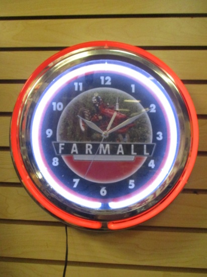 Farmall Neon Light Quartz Wall Clock