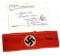 Original WWI German Nazi NSDAP Armband with Letter from French Prisoner in German Stalag 11