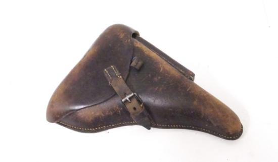 Original Gebruder Klinge Dresden 1937 Brown Nazi German Army P08 Luger Hardshell Holster