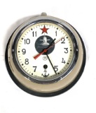 Original Vintage Russian Soviet Union USSR Submarine Ship Clock with Key