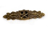 WWII German Gold Close Combat Clasp Badge maker marked FEC.W.E.PEEKHAUS Berlin FLL