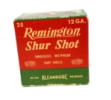 25 Shotshells of Vintage Remington 12 GA. Shur Shot Ammunition