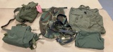 4 Belts, and 5 Vietnam Era Soldier Duffle Bags