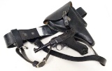 WWII Mauser P.08 BYF 42 Luger Pistol with Holster/Belt Rig