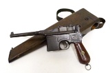 Mauser Broomhandle C96 1898 Auto Pistol with Shoulder Holster Stock