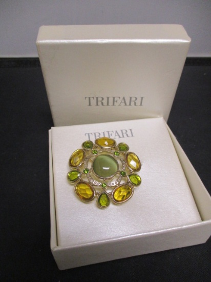 Trifari Brooch in box