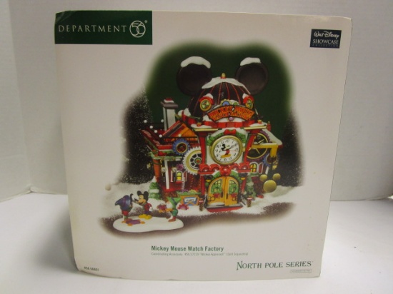 Mickey Mouse Watch Factory by Department 56 / North Pole Series 56.56951 /  Walt Disney Showcase Collection in Original Box 