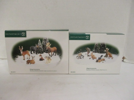 Dept. 56 Village Accessories:  Woodland Wildlife Animals, Large Set