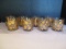 Set of Eight Georges Briard Rocks Glasses with Gold Leaves