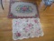 Two Floral Pattern Hook Rugs