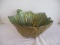 Painted Leaf Pattern Glass Bowl