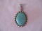 Turquoise Pendant Marked Mexico 925