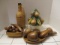 Wood Fruit and Bowls, Demijohn Jug, Ceramic Fruit Arrangement