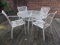 Glass Top Outdoor Table with Four Chairs