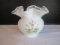 Fenton Silver Crest Hand Painted Vase