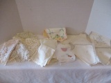Hand Made Doilies and Vintage Linens