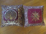 Pair of Sequined Throw Pillows