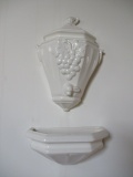 Ceramic Two Piece Faux Wall Fountain Planter