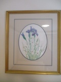 Framed and Matted Iris and Daffodil Print