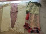 Three Woven Wall Hanging and Two Woven Throws