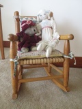 Child's Rocking Chair with Woven Seat, Boyd's Bear 