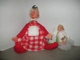 Annalee Mobilitee Angel and Mrs. Claus Dolls