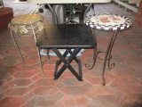 Metal Plant Stand, Accent Table and Folding Wood Table