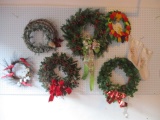 Christmas Wreaths and Embellished Stockings
